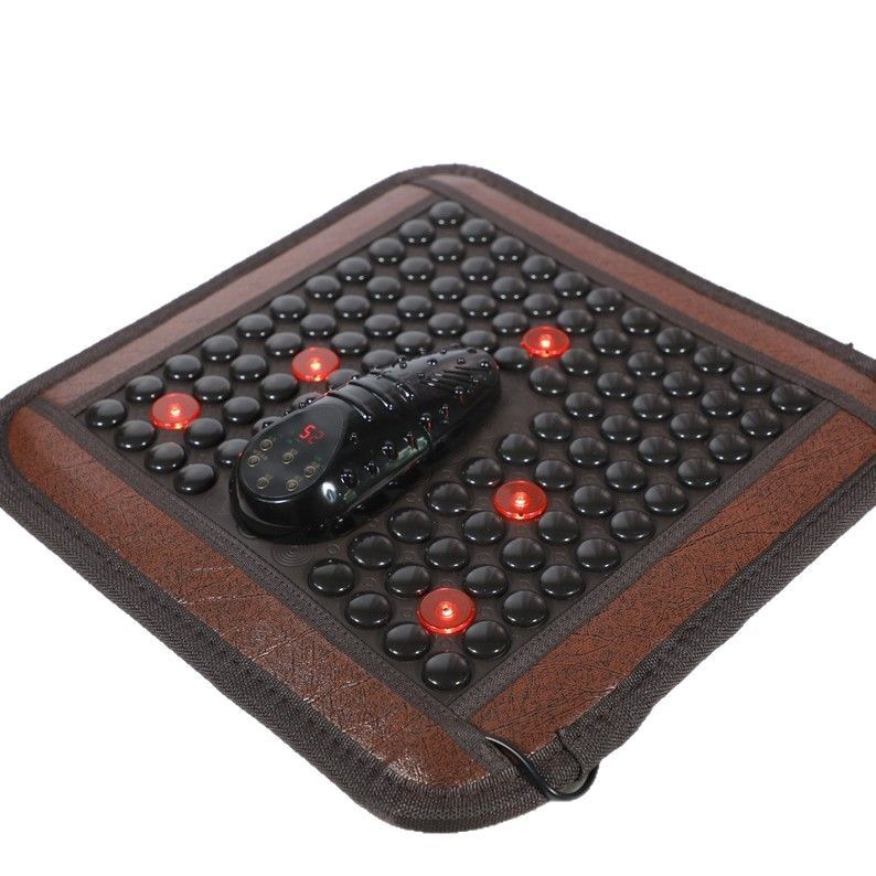 玉石加热坐垫办公室冬季椅子垫锗石砭石托玛琳理疗保健养生电热垫