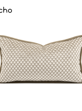 echo回声Gorgeous现代轻奢米白沙发割绒腰枕高级感样板间卧室背靠