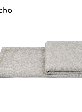 echo宋式美学『桐安里』老钱风可定制样板间灰色床尾盖毯中式搭巾