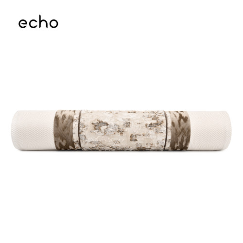 echo轻奢静奢老钱风贵气花纹民宿糖果枕样板间别墅米咖色圆筒枕