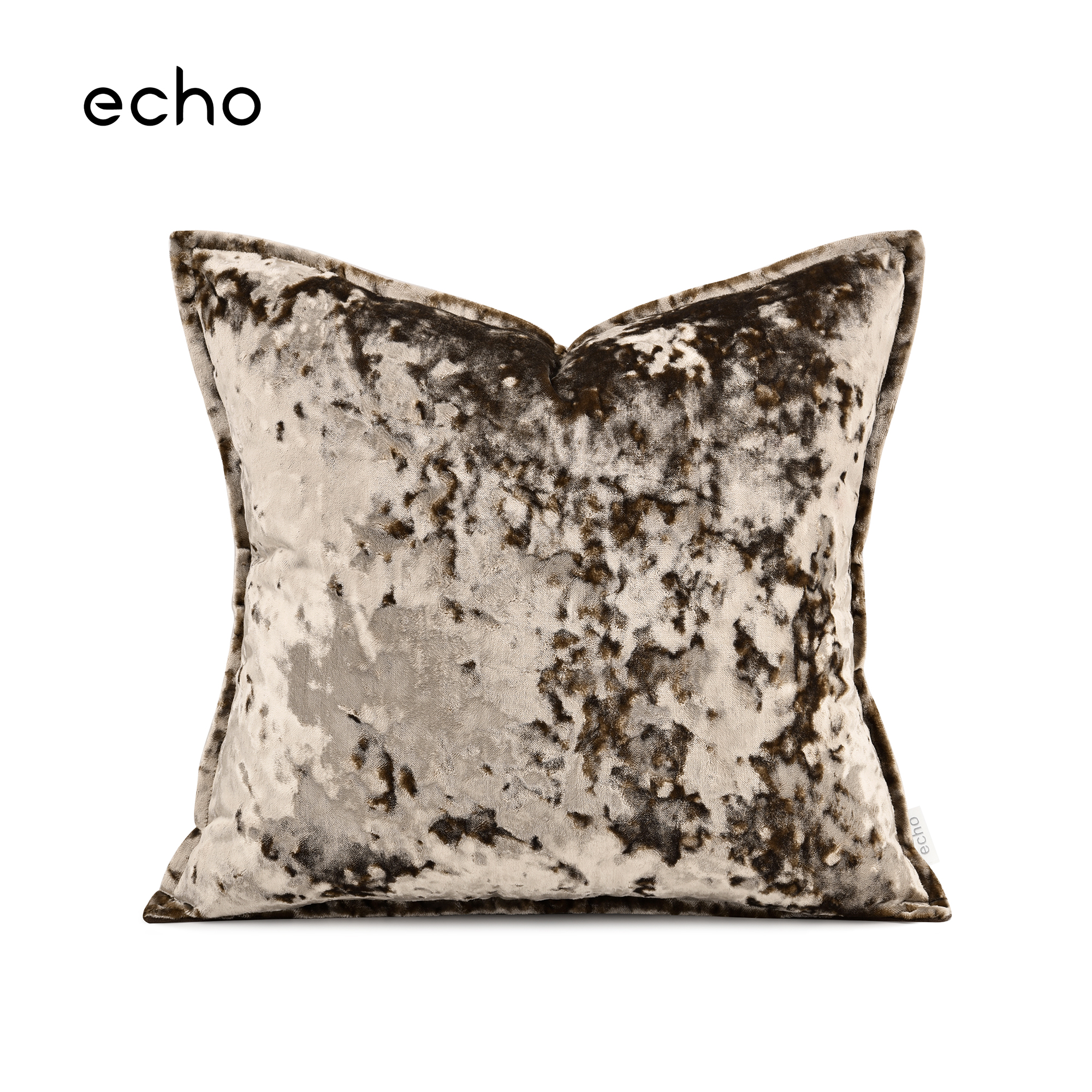 echo轻奢法式复古高级感冰花绒香槟咖色沙发样板间抱枕客厅靠包