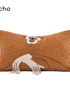 echo儿童房样板间Black Monkey Pillows橙猴子悟空森系装饰腰抱枕