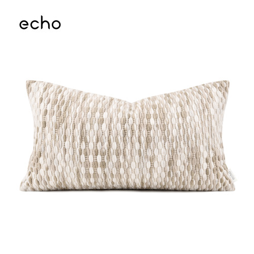 echo回声中古法式奶油风米白卡其咖沙发长腰枕靠垫样板间床上抱枕
