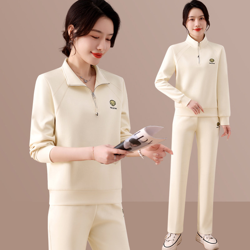 中年妈妈运动服套装女士春秋2026新款时尚洋气减龄休闲卫衣两件套
