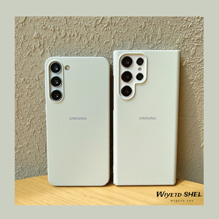 简约适用三星S23Ultra手机壳S22+磨砂硬壳S21FE防摔全包S24保护壳S20plus情侣S25+外壳Note20U潮男Note10少女