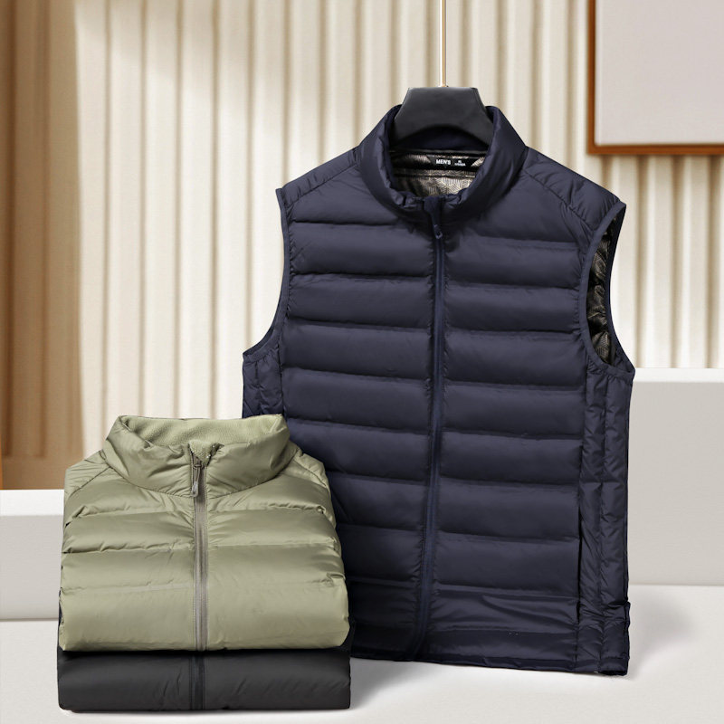 秋冬轻薄羽绒马甲男立领宽松大码胖子加肥加大白鸭绒保暖坎肩背心,男装,羽绒马甲,淘宝优惠券,粉丝福利购,淘宝优惠卷