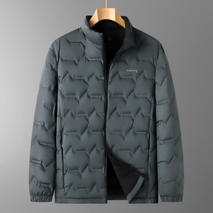 秋冬季轻薄羽绒服男宽松加肥加大码200-300斤胖子立领白鸭绒外套