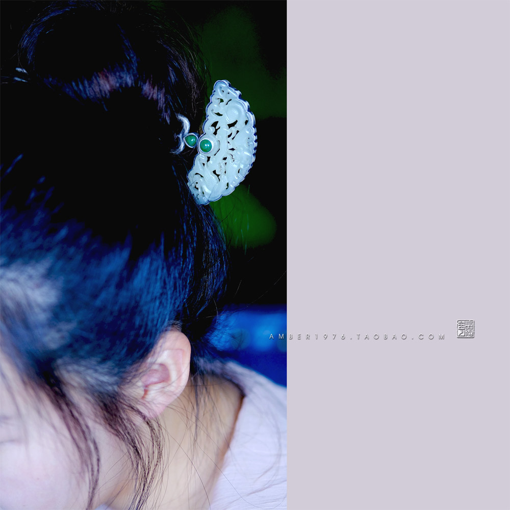 簪星记重山原创设计银双鸳福到