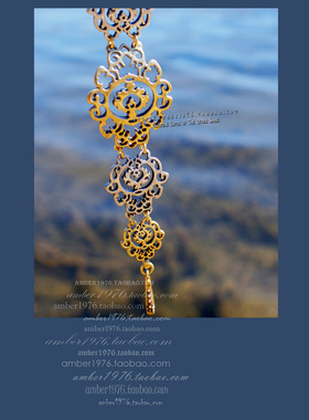 No.393 Lucky Brand 超美海报款 轻盈金属风镀银真金镂空花卉手链