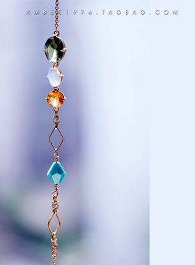 童话水晶钻宝石镀金手链