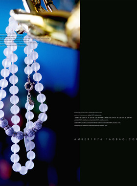 复古磨砂感水晶百搭毛衣链