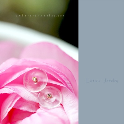 折子戏 小而美系列 壹┆老坑冰玻底翡翠18k玫瑰金钻石基础款耳钉