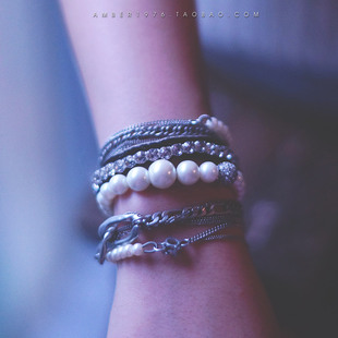 No.26「Veronica」J家高端正品 宫廷重工感宝石珍珠手工制多层手链