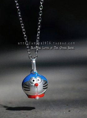 你是我永远的朋友┆3D硬金工艺 原厂原版纯银釉色哆啦A梦项链