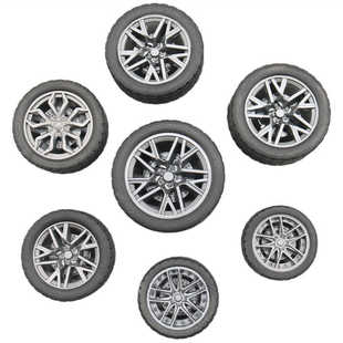 多规格橡胶轮胎30-45玩具合金车轮子DIY拼装模型轮子科技发明制作