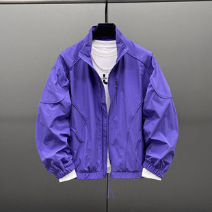 2026春季薄款立领夹克男款春夏宽松户外防晒服潮牌休闲高级感外套