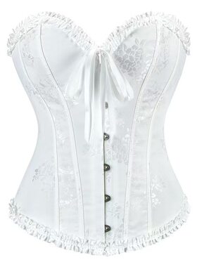 Corset欧美【多色】束腰丝带提花宫廷束身衣钢扣收腹托胸紧身束胸