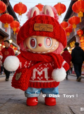 搪胶拉布布三代衣服labubu3.0前方高能爱希望马卡龙新年圣诞娃衣