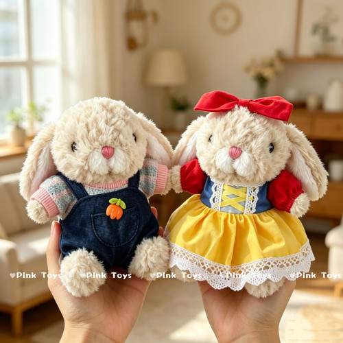 jellycat甜美小兔衣服套装yummy美味兔娃衣春夏连衣裙玩偶15CM