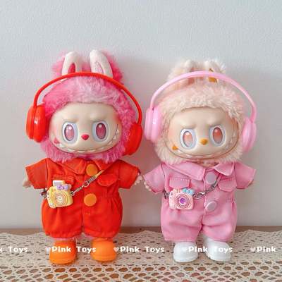 拉布布三代衣服labubu3.0前方高能爱希望连体衣套装马卡龙娃衣