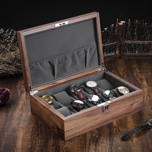 tobear手表盒纯实木胡桃木