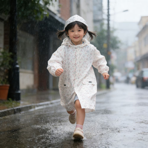 萌趣泰迪熊儿童雨衣可爱卡通颜值高 防水防风透气 防水透气不闷汗