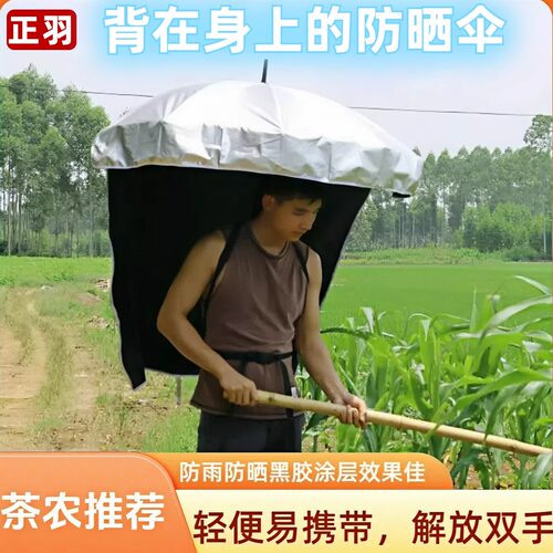 太阳伞遮阳伞防紫外线可背式黑胶