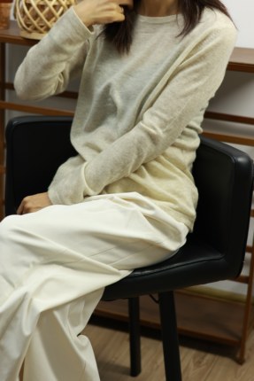 【LU】 心心念念基础款   baby小山羊绒细羊绒纯色打底长袖/ 细腻