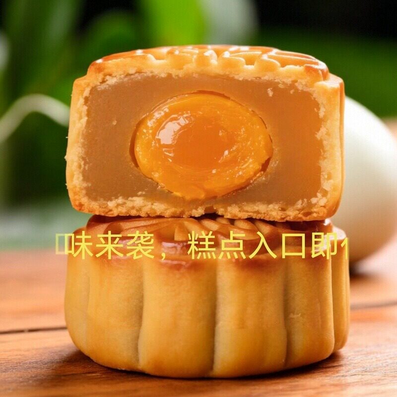 正宗广东台山陈进晃蛋黄莲蓉月饼手工广式80克x 4个共320克袋包装