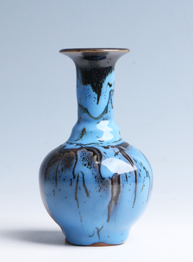 【一物一拍】钧瓷花瓶小摆件纯手工原矿釉李雪亚作品钧窑非遗传承