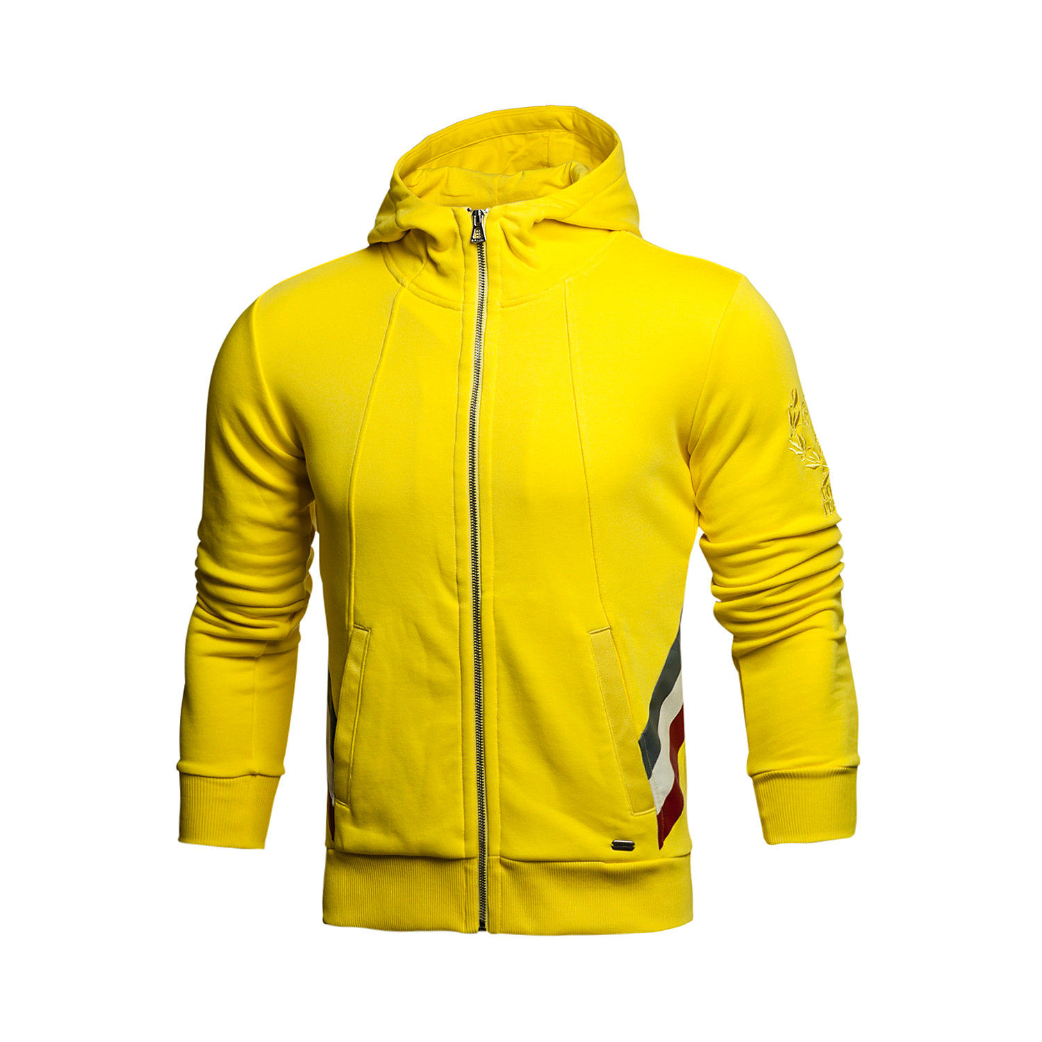 lottosport 乐途 男子 意大利国旗系列纯棉连帽开衫卫衣ewdg011-3