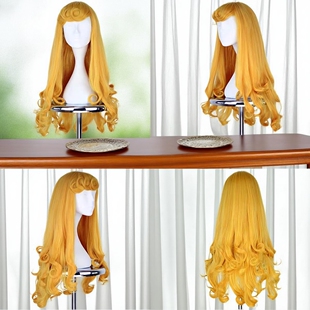 cosplay 假发 迪斯尼公主 睡美人 奥罗拉公主爱洛表演动漫假发套