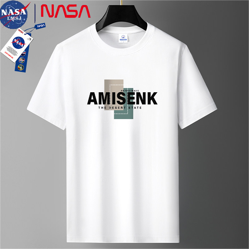 NASA联名全棉T恤男短袖重磅T恤