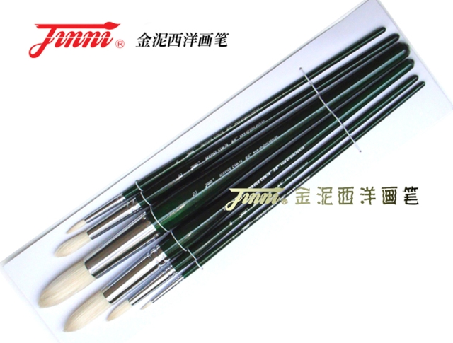 [金泥 CVM-78] 水洗猪鬃 圆尖头 油画丙烯水粉笔 金泥画笔