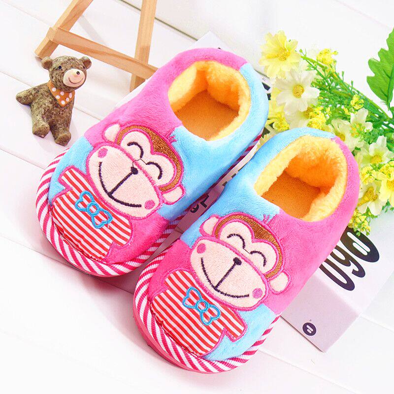 Pantoufles enfants en suède pour hiver - semelle autre - Ref 1015460 Image 3