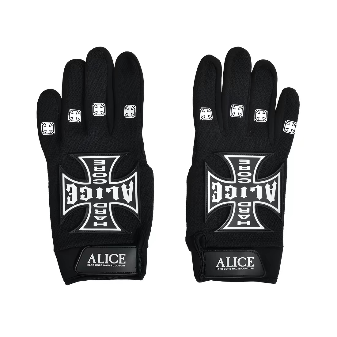 Alice hollywood十字架logo机车手套魔术贴调节  ASAP Rocky同款