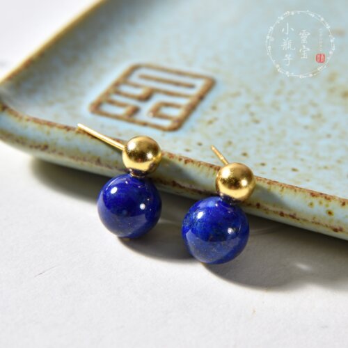 青金石天然女款复古925银针