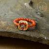 天然保山南红戒指扎基拉姆女财神招财戒圈珐琅复古本命年红首饰