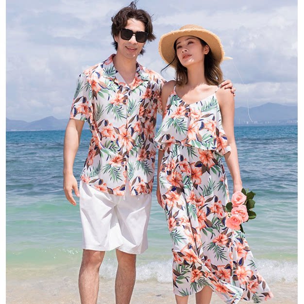 蜜月度假夏威夷海边沙滩拍照女吊带连衣裙情侣装夏装云南旅游穿搭