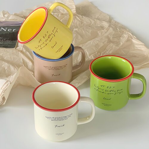 创意早餐杯陶瓷大容量马克杯ins高颜值家用杯子水杯奶茶店咖啡杯