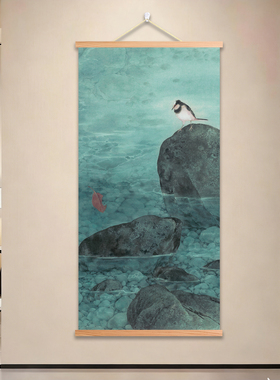宋代美学工笔画新中式挂画国画彩绘鸟鱼装饰画客厅书房办公室挂画