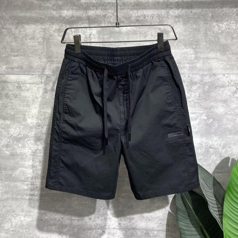 短裤男五分裤夏季纯色中裤时尚百搭透气宽松男士薄款中腰休闲裤子