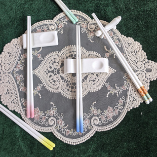 家用筷子防霉防滑高档手拍色一人一筷陶瓷筷子健康环保不发霉