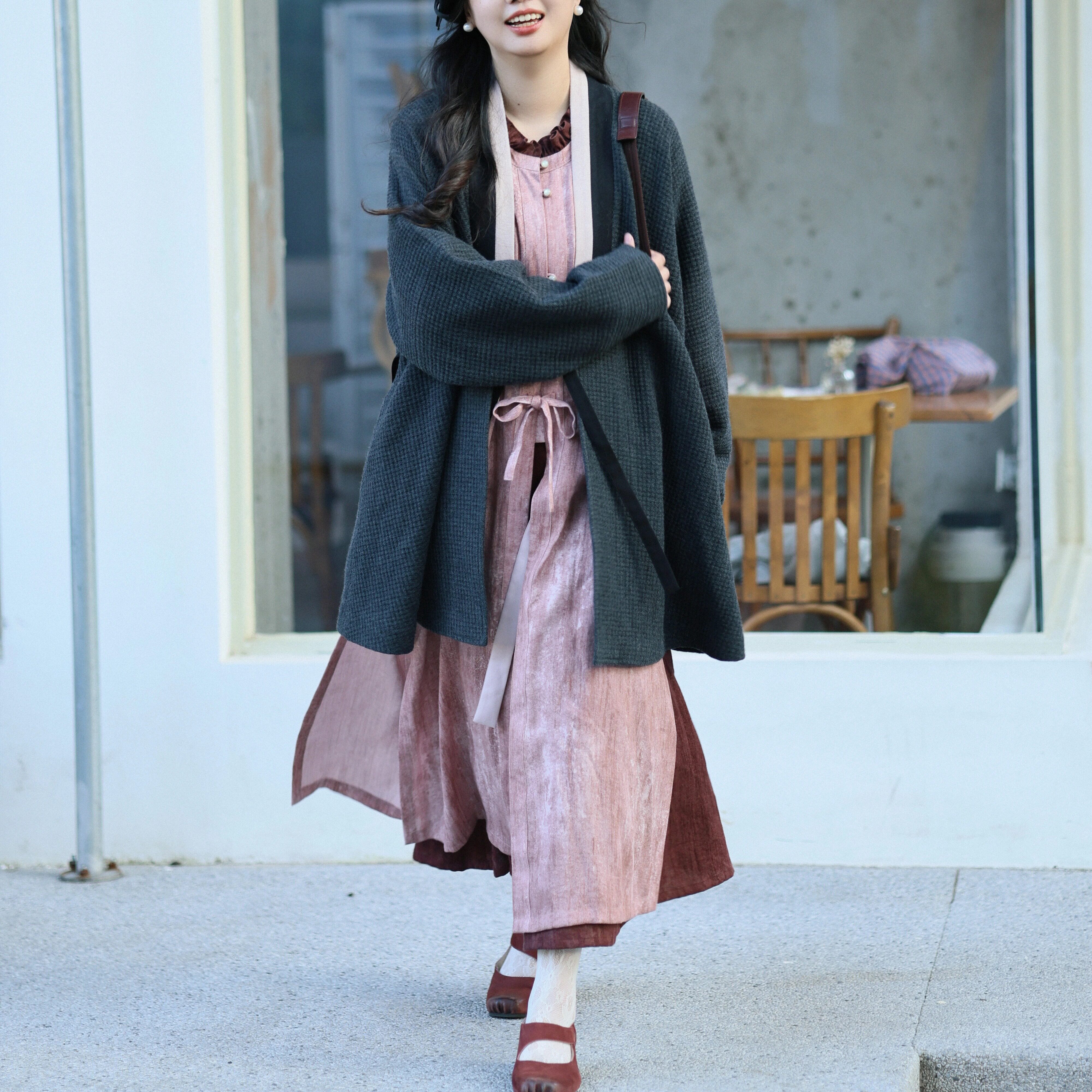 【鹭洲集】 月崖 明万历长衫圆领短衫对交穿袄日常汉服春秋冬