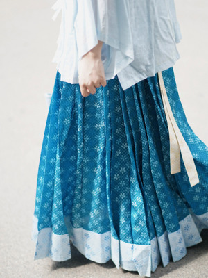 方领马面春夏拼色日常汉服鹭洲集