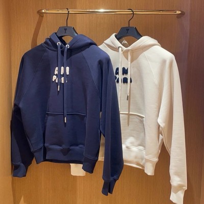 ami秋冬字母连帽卫衣男女同款