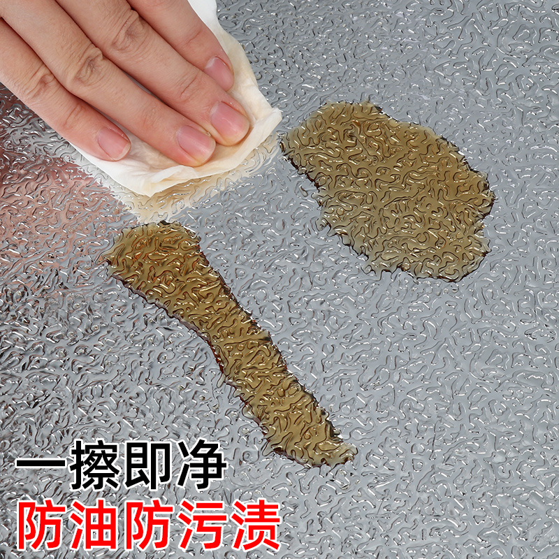 厨房墙纸防油防火耐高温锡箔纸墙贴橱柜灶台防水防霉防潮自粘壁纸