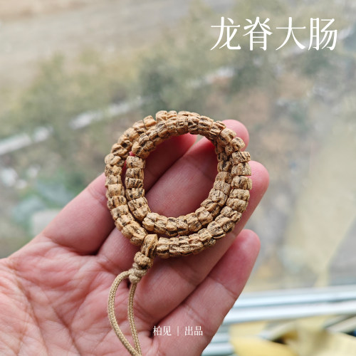 龙脊大肠  龙脊纹狂鬼原皮脏脏热振斜切大肠百香籽单圈手串柏香籽