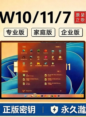 W10专业版激活码电脑正版密钥11永久密匙7旗舰企业家庭秘钥工作