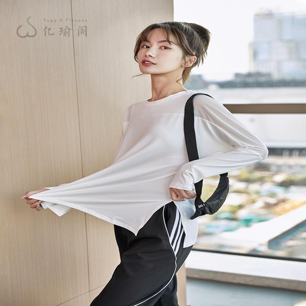 大码运动上衣女跑步罩衫健身服